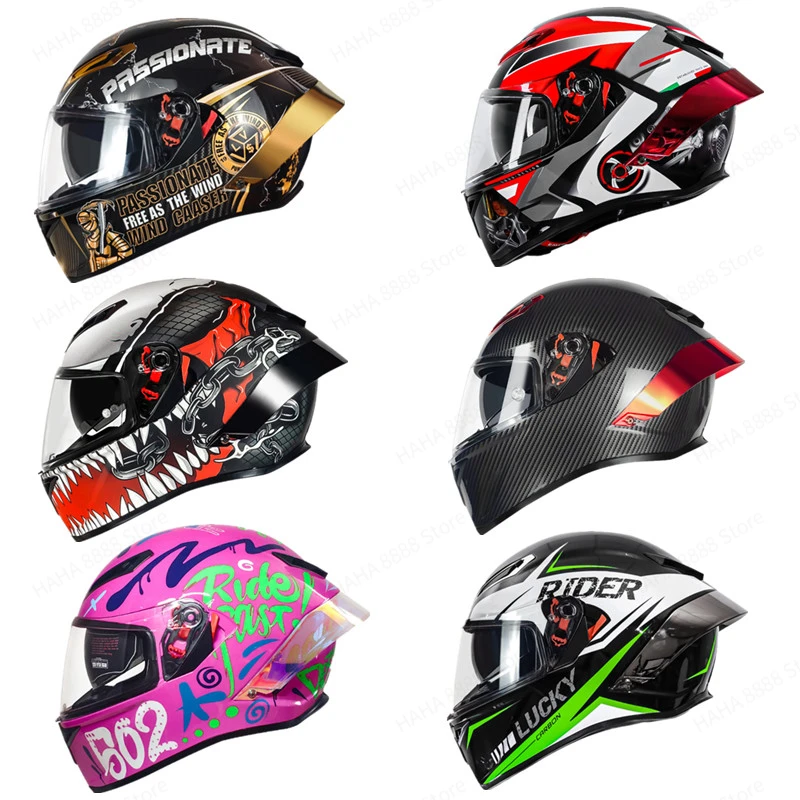 P7 Suitable for Big Head Full Face Motorcycle Helmet Motocross Racing Helmets Moto Adult Motorbike Street Touring Riding DOT/3C