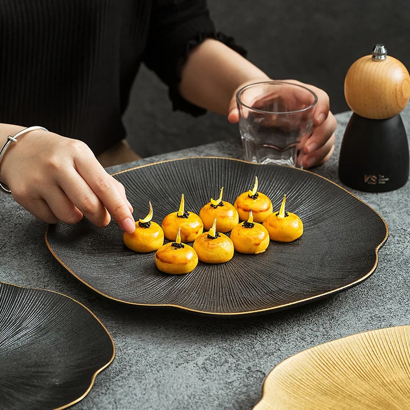 Ceramic Tableware Creative Phnom Penh Plate Restaurant Hotel Western Food Plate Restaurant Restaurant Artistic Concept Plate