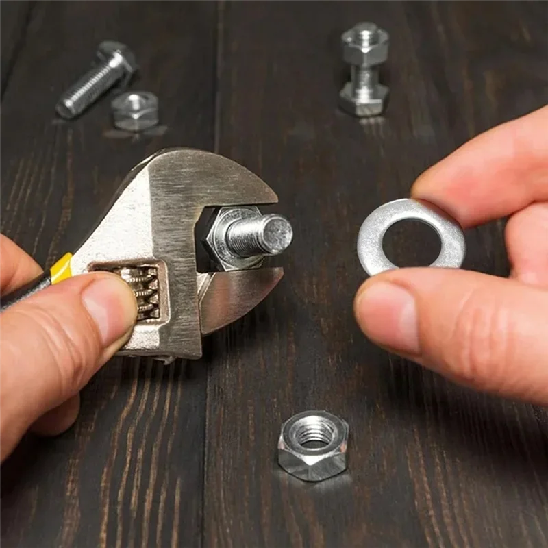 A84E-roestvrijstalen ringsets voor schroeven-M2-M10 dunne gladde metalen pakkingen, platte ringen ringen M2, M5 M8, M10 Plain Snap Desi