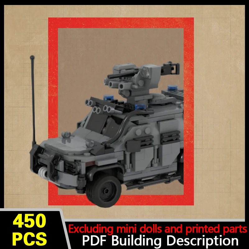 Urban Armored Vehicle Model MOC Building Bricks War Equipment Modular Technology Gifts Holiday Assemble Toys Suit Display