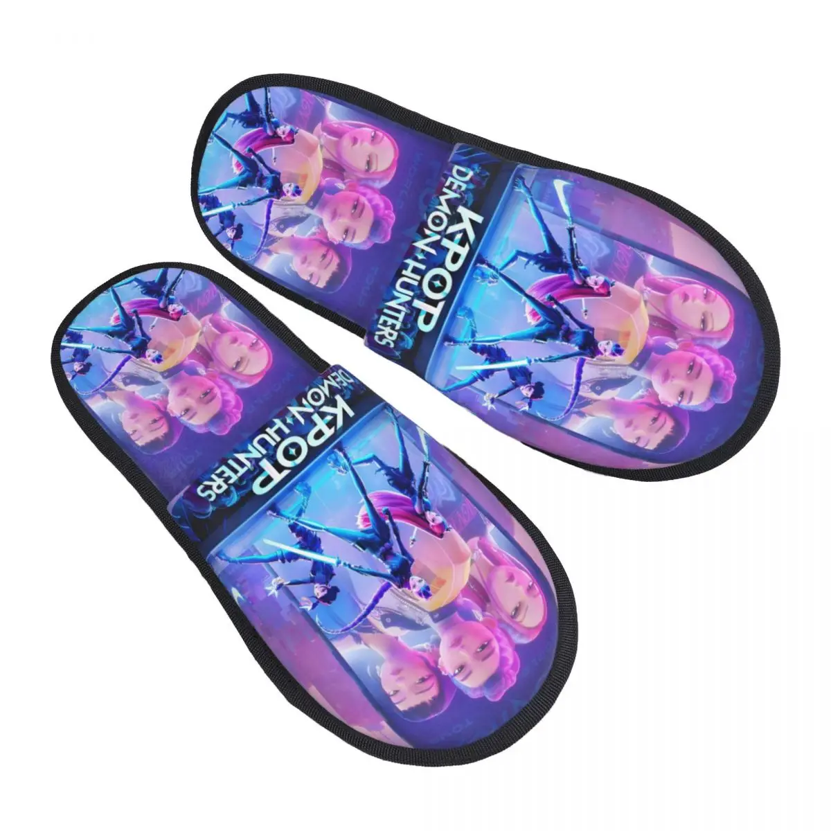 

Huntrix Zoey Rumi Mira, зимние домашние тапочки для спальни, KPop, охотники на демонов, мягкие домашние меховые тапочки, нескользящие шлепанцы