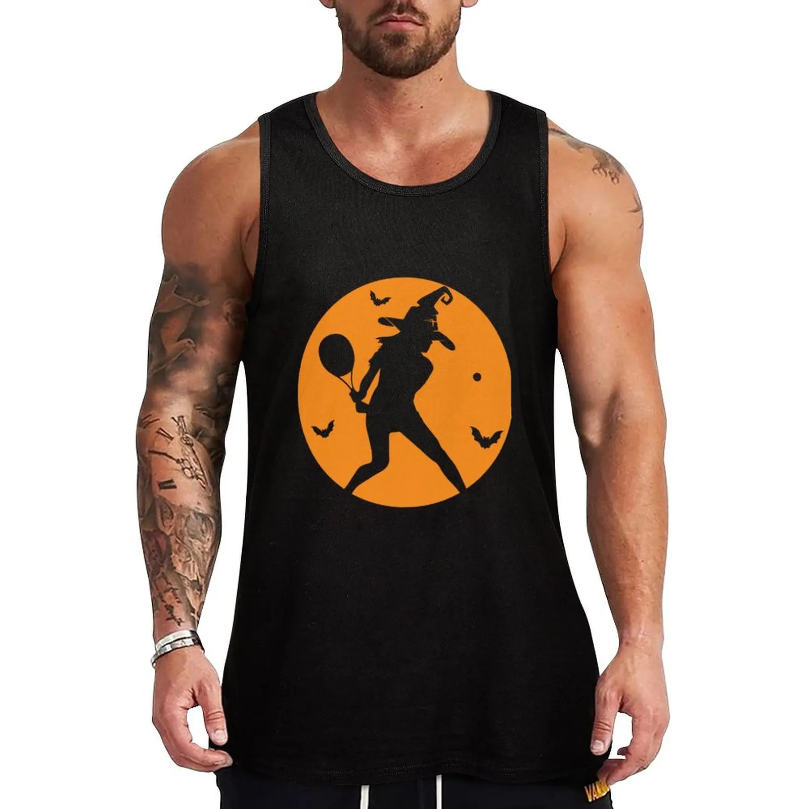 

Tennis Halloween Witch Costume For Tennis Players Tank Top sports vest gym for men t-shirt Men's