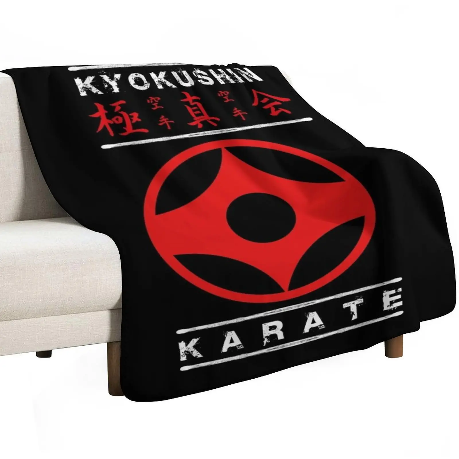 Kyokushin Karate (white text) Throw Blanket Blankets For Baby Baby Blankets Sofas Of Decoration Softest cosplay anime Blankets