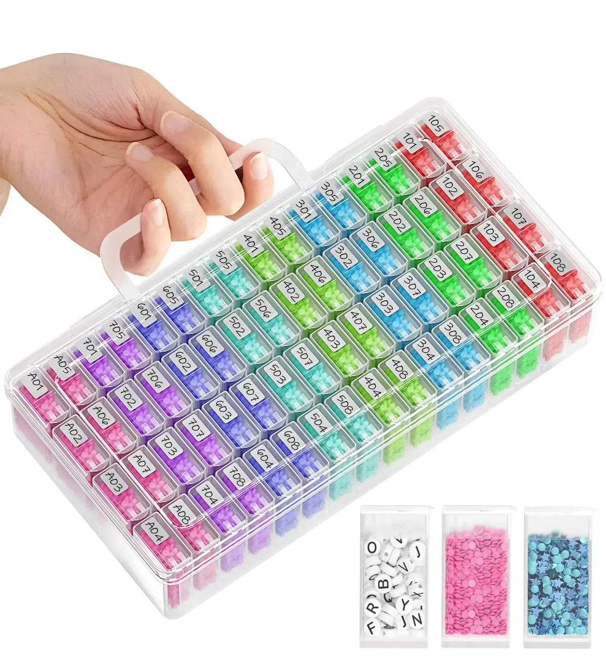 Caja de Almacenamiento para Herramientas y Accesorios de Pintura de Diamantes 5D, Contenedor para Accesorios de Bordado de Diamantes, Caja para Brocas, Estuche para Mosaico