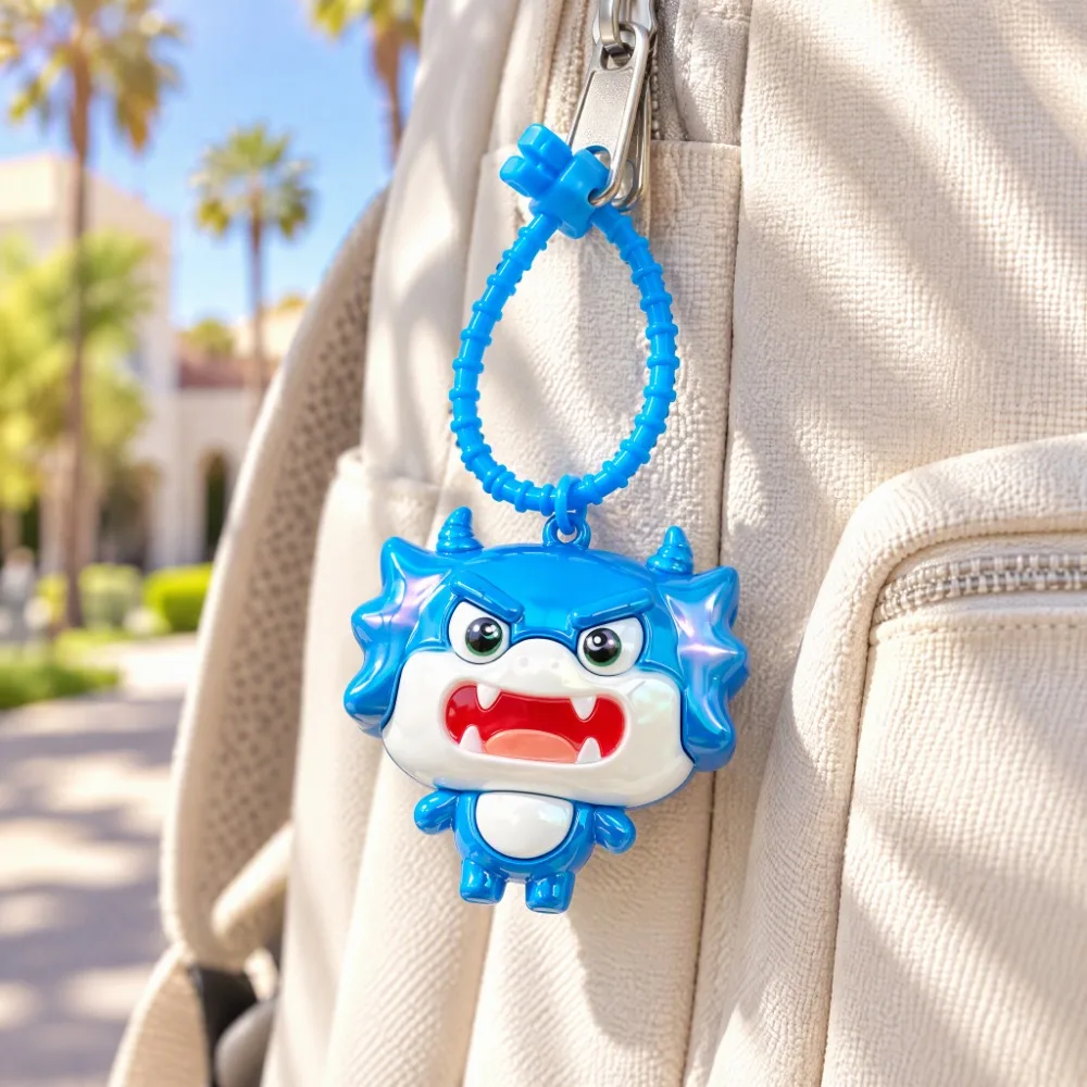 Squeaky Shake Activated Squeaky Keychain Portable Cartoon Fidget Beeping Sound Cute Stress Relief Pendant Kids