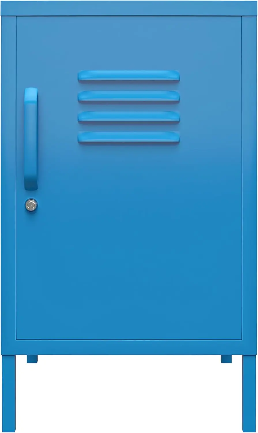 Cache Metal Locker, Blue End Table