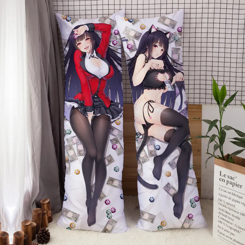 Japanese Anime Kakegurui Compulsive Gambler Jabami Yum Dakimakura Body Pillow Case Meari Saotome Hing Cushion Cover Gift