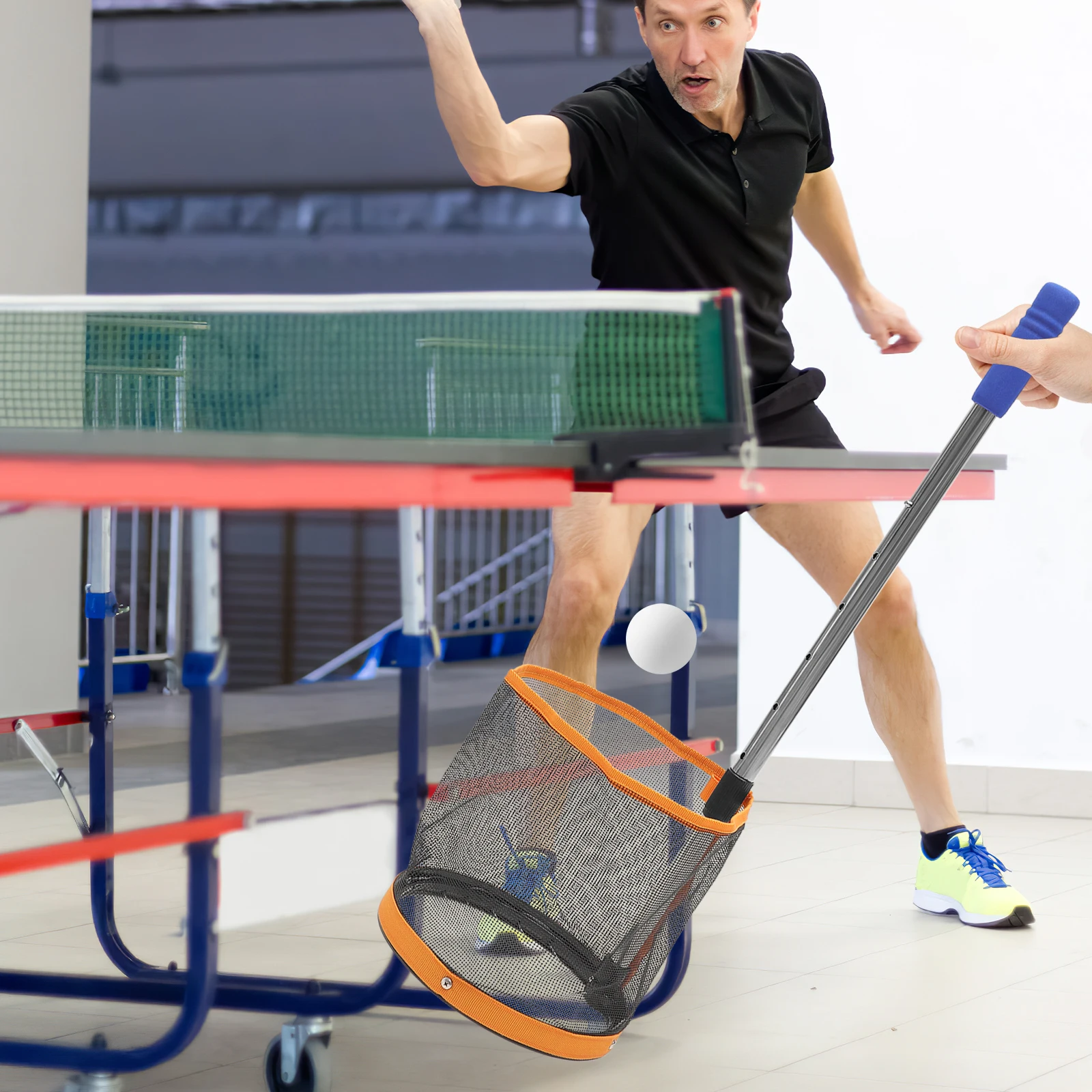 

Table Tennis Picker Large Capacity Retractable H Ball Collector Outdoor Adjustable Long H Durable Pong Balls