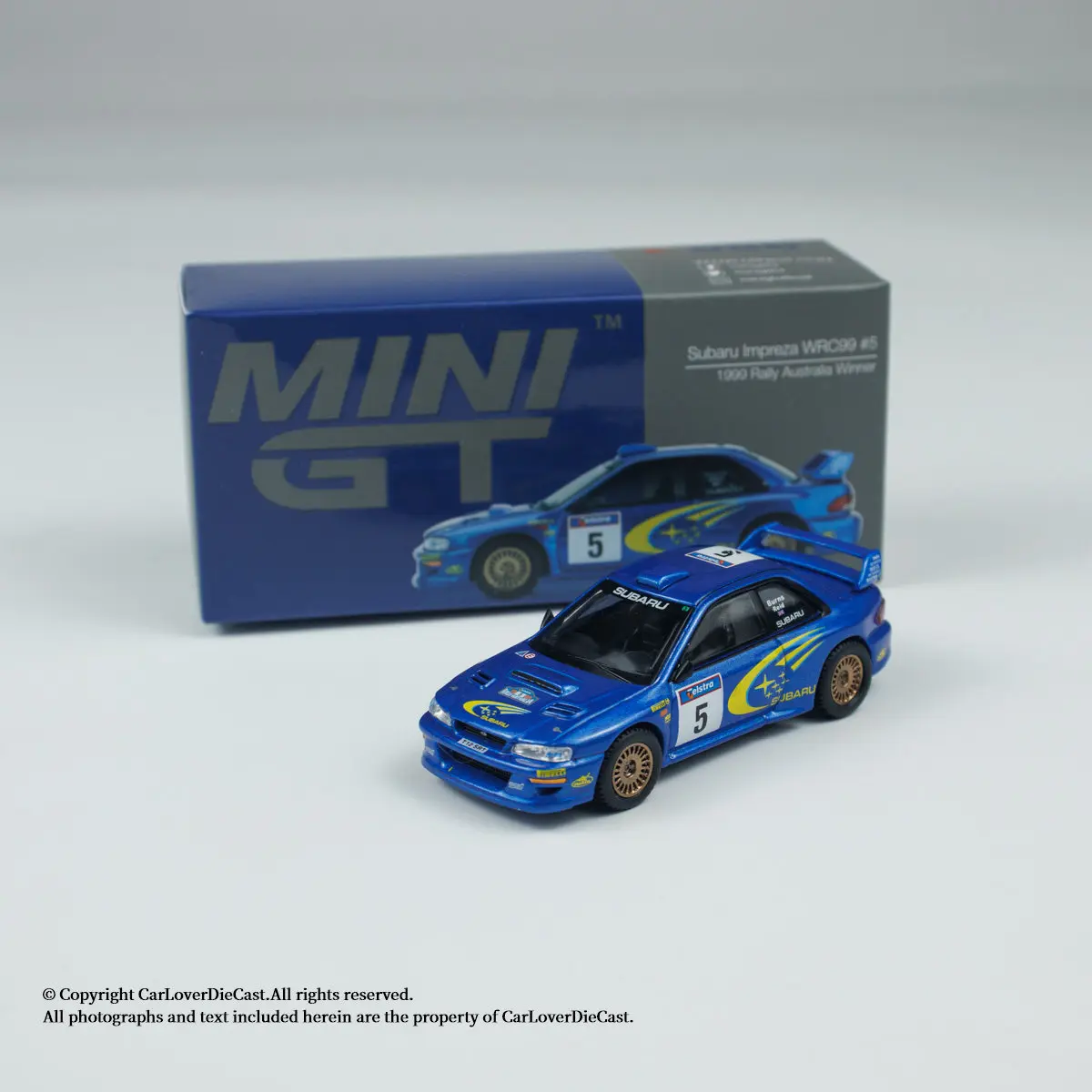 

Модель автомобиля MINI GT, масштаб 1:64, Subaru Impreza WRC99 №5, литая под давлением, из сплава, версия 1999 года, ралли Австралия, 986, для коллекционеров моделей автомобилей