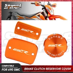 Front Rear Brake Clutch Reservoir Cover For 690 SMC-R Enduro R 2008-2024 Motorcycle Accessories Fluid Oil Caps CNC Aluminum