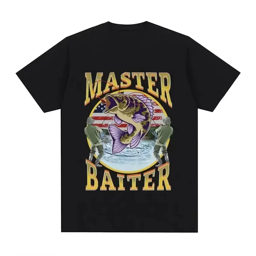 Funny Master Baiter Fishing Parody T-Shirt Summer Men Women Clothing Fashion T Shirts Short Sleeve T-shirt Tops Women Clothing