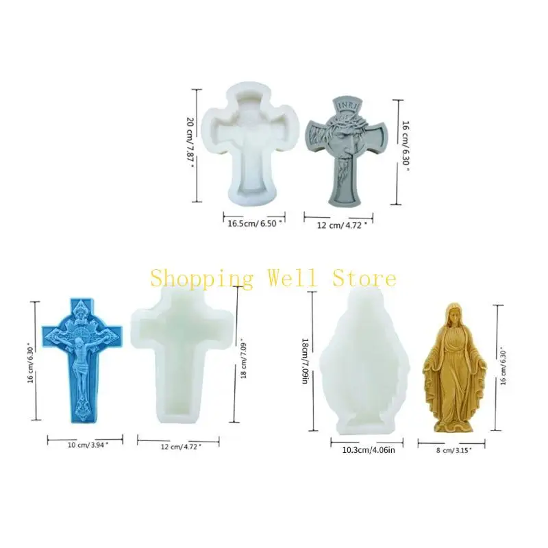 KX4B Virgins Molds Silicone Mould Concrete Gypsum Molds Home Decors