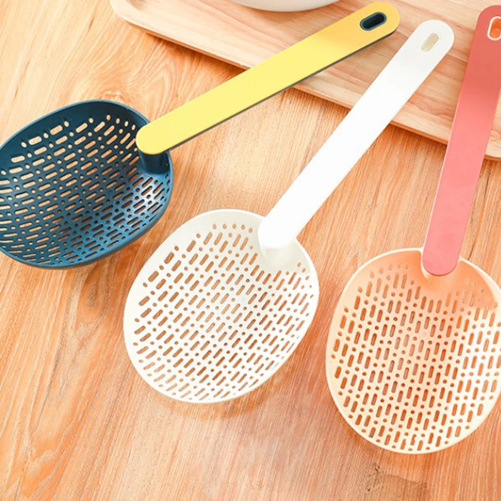 

Long Handled Spoon Grease Drainer Ladle with Holes Household Scoop Strainer Kitchen Abs Sifter Perforated Miss Noodle