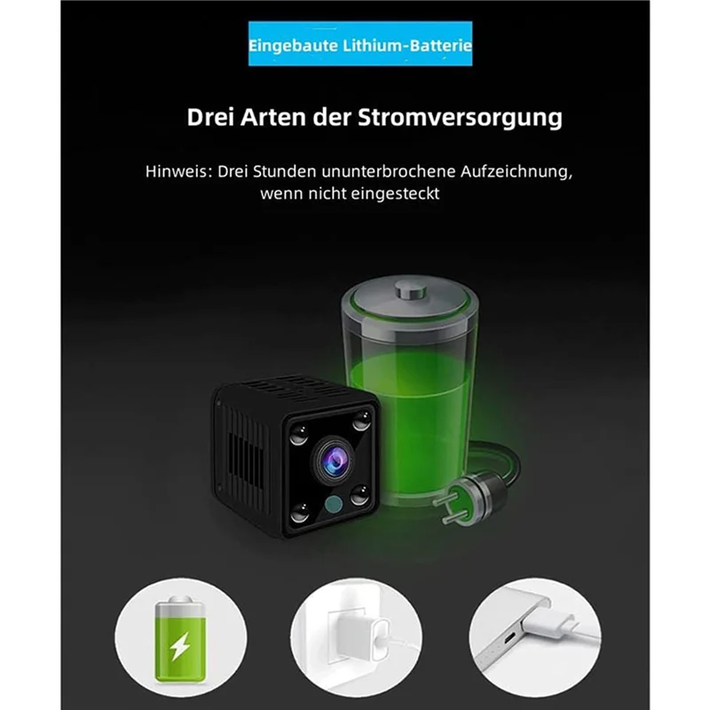 ABGE-3X 4K 1080P HD Mini Surveillance Camera Indoor Wifi Camera Live Transmission Phone App Camera Indoor With Battery A