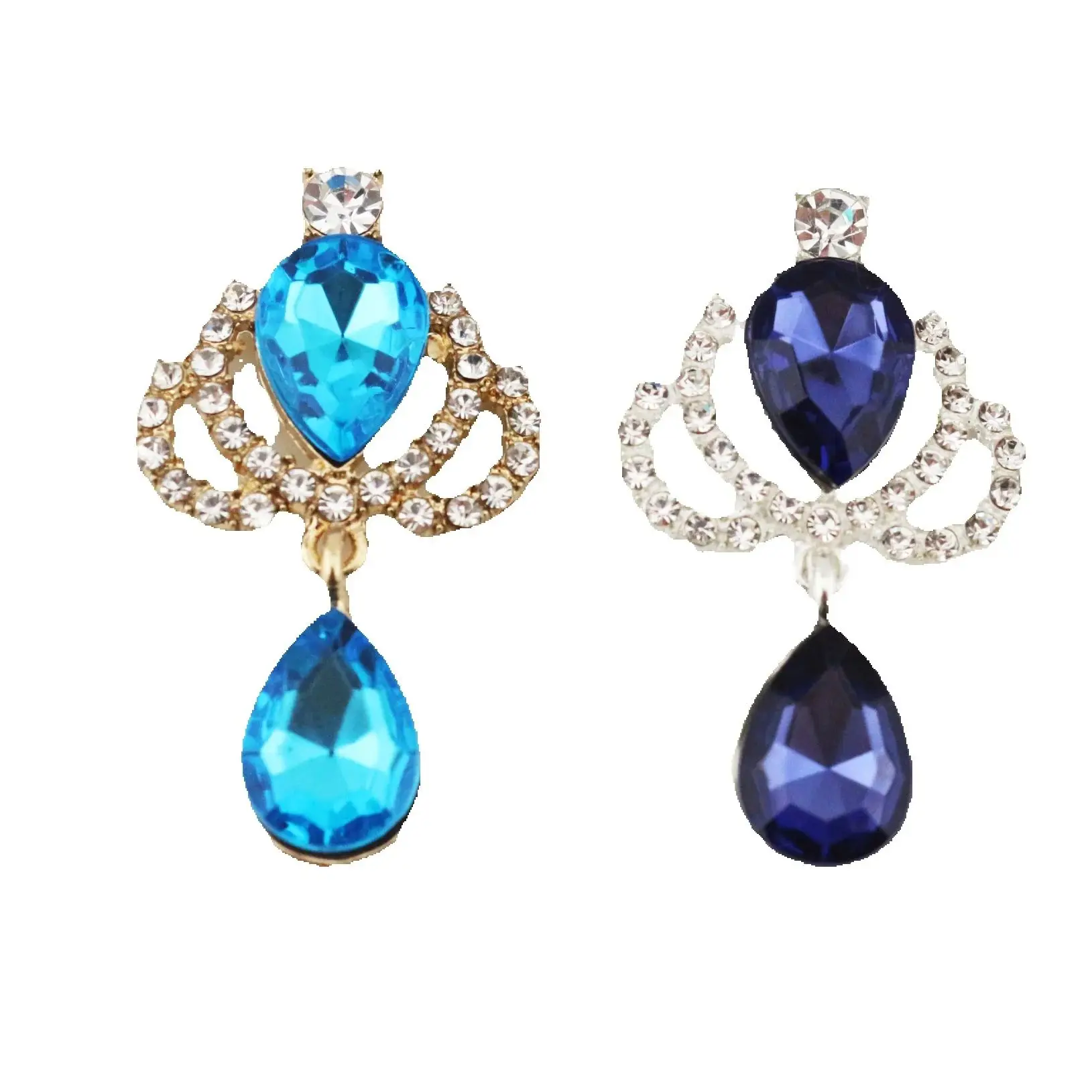 10 قطعة 24*40 مللي متر تاج صغير كريستال أكريليك أزرار كريستال حجر الراين قلادة DIY بها بنفسك للملابس الديكور مجوهرات اكسسوارات #3