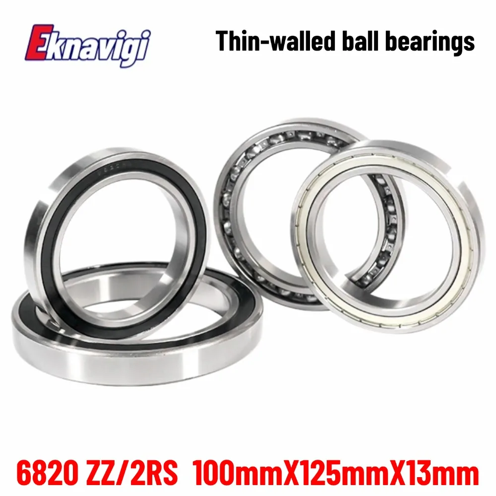 1PCS 6820 61820 ZZ/2RS 100X125x13mm Thin-wall Deep Groove Ball Bearings ABEC-1 P0 High Speed Bearings for Motor Machinery