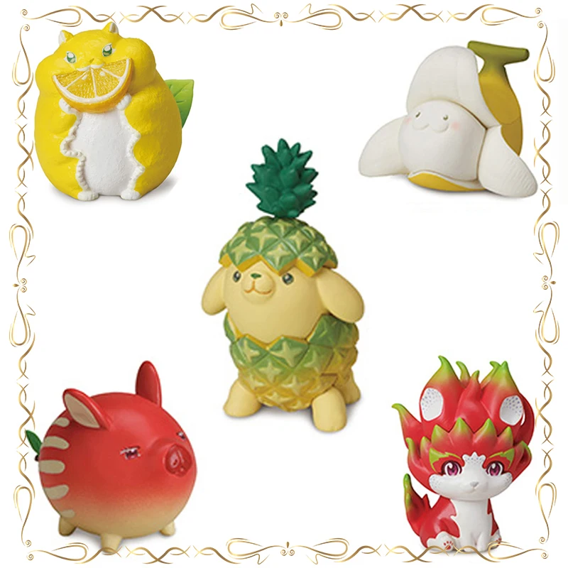 

Citrus Limon Mouse Fruit Elf Gashapon Kawaii Desktop Ornament Action Figure Model Toys