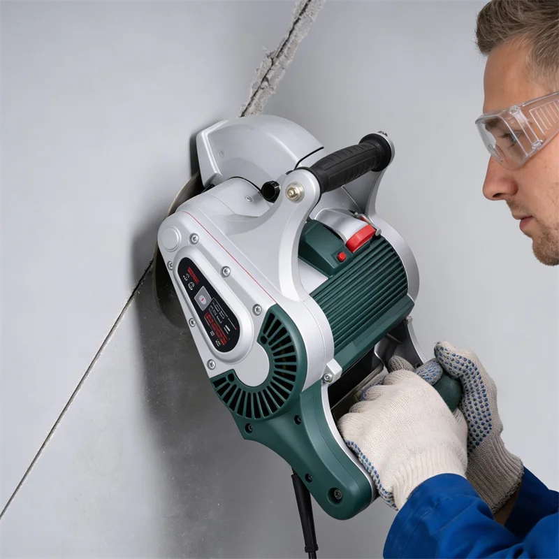 New Power Tool Laser-equipped Portable Cutting Machine Powerful Tool for Wall and Concrete Dust-free Slotting