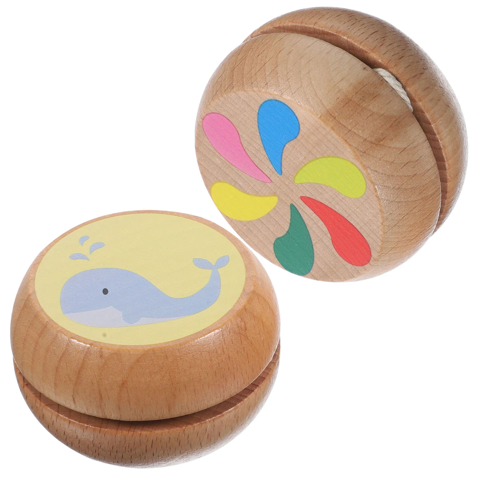 2 Pcs Childrens Toys Children's Yo-yo Adorable Ball Unisex Educational Balls Boy Wooden Yoyo Men and Women