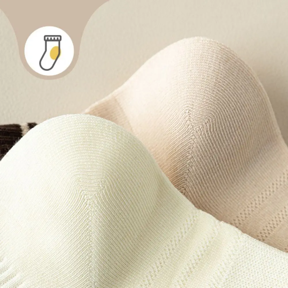 10Pairs Simple Sweat Absorption Women Ankle Socks Anti Slip Breathable Mesh Thin Socks Hosiery Short Tube Socks Summer
