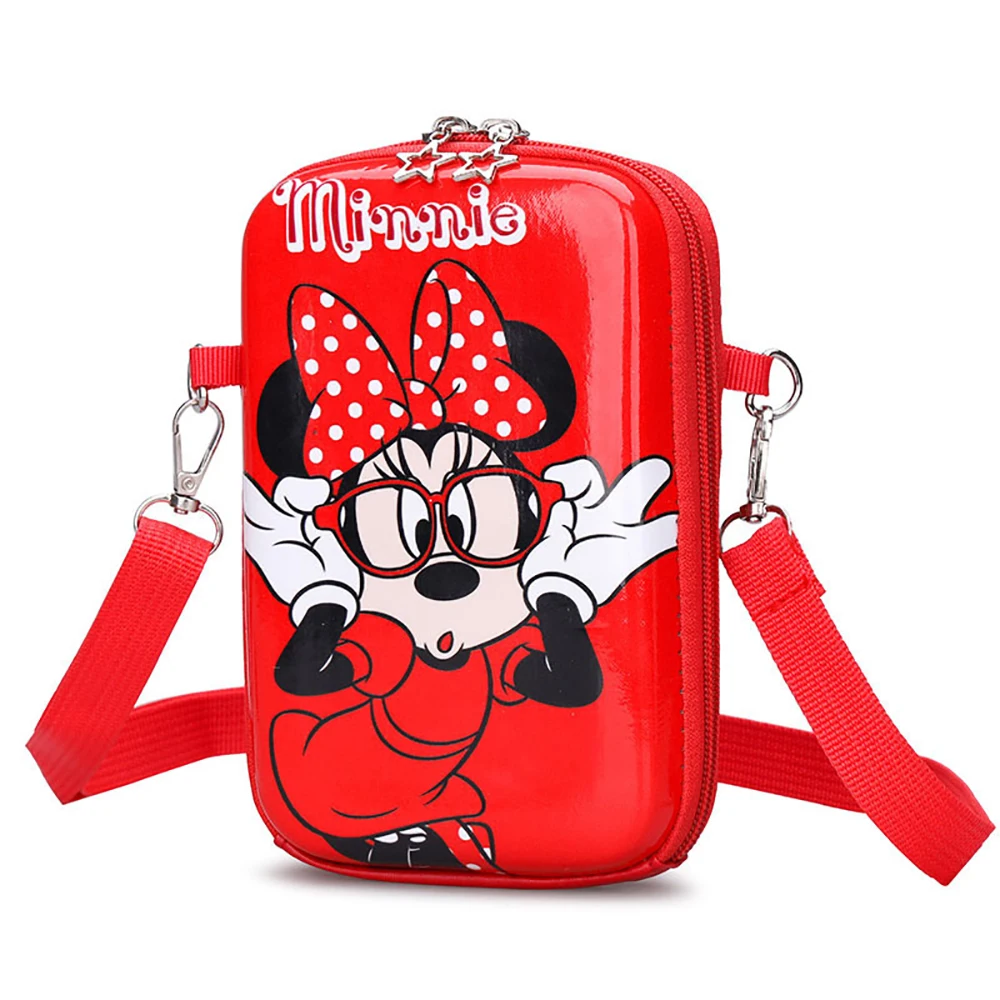 Mickey Minnie Disney Hard Shell Shoulder Bag Adjustable Storage Backpack Fashion Girl Birthday Gifts Coin Packs Children\'s Toys