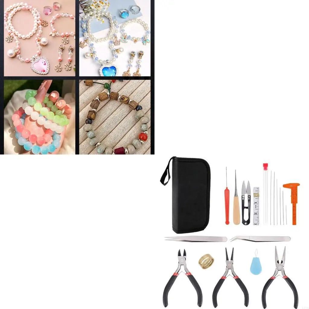 

X4YA Convenient Jewelry Tools Set Beadwork Tool Set Jewelry Pliers Set for Crafts