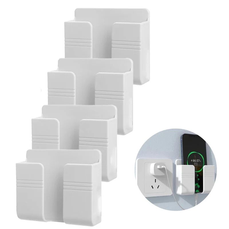 Support mural multifonctionnel pour téléphone portable, boîte de rangement pour télécommande de salon et chambre, support de chevet paresseux