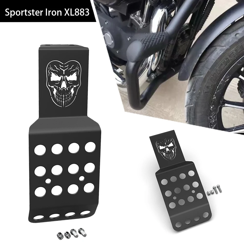 

Черная передняя защита двигателя для Sportster Iron XL 883 1200 48 72, аксессуары для мотоциклов, защита нижнего подбородка, обтекатель спойлера