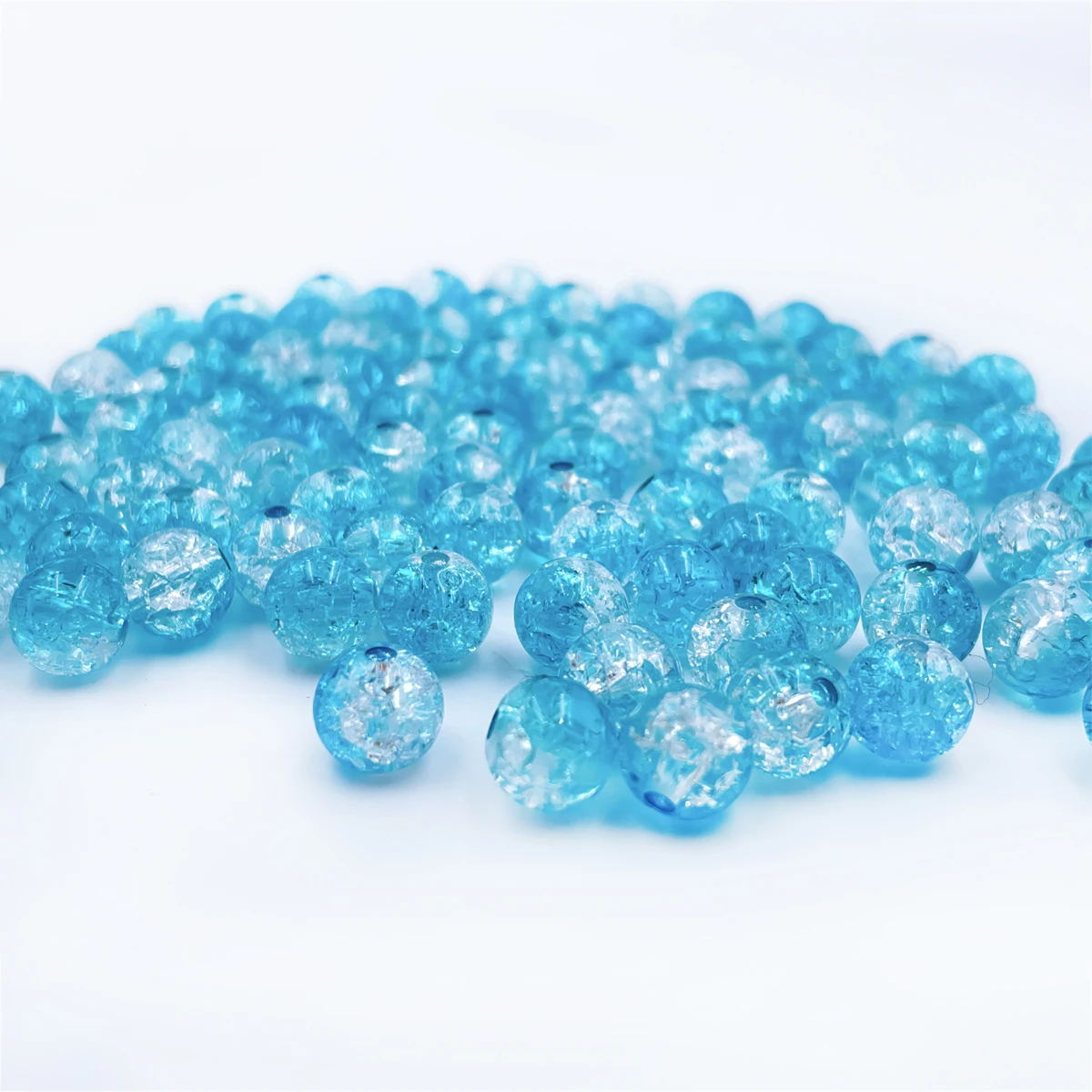 100pcs Dreamy Blue 8MM Beaded Jewelry Cute Acrylic DIY Beaded Accessories Children's High-quality Hand Bracelet Necklace