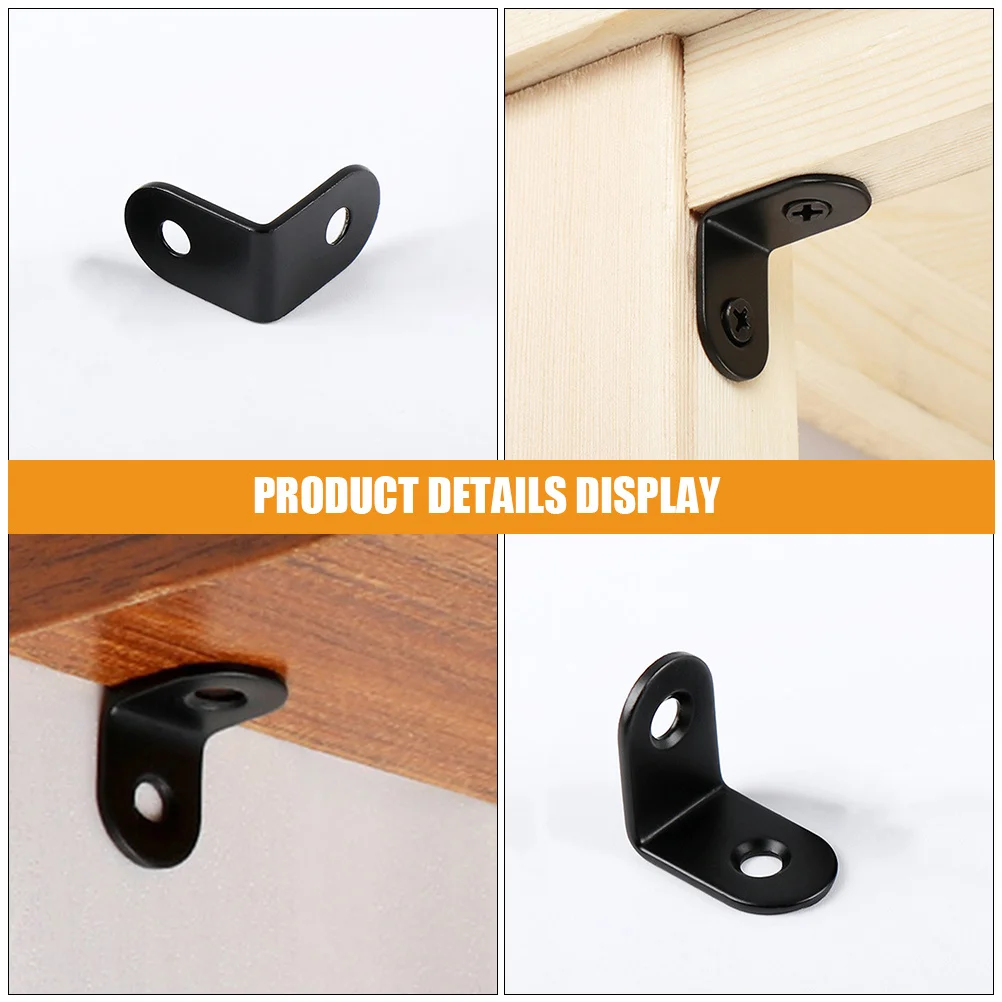

20Pcs Stainless Steel Corner Brackets L Shaped Right Angle Support for Furniture Cabinets Shelves Heavy Duty Metal Braces