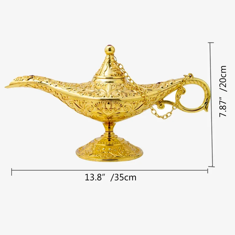 

Aladdin lamp 35cm Large Aladdin Magic Lamp Decoration Home Accessories Russian Characteristics Retro Living Room Decor Ornament