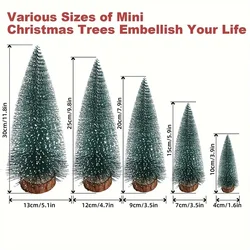 Christmas Decoration Xmas Tree Small Cedar Pine For Home Room Decor Halloween Party New Year 2024 Navidad Ornaments Accessories