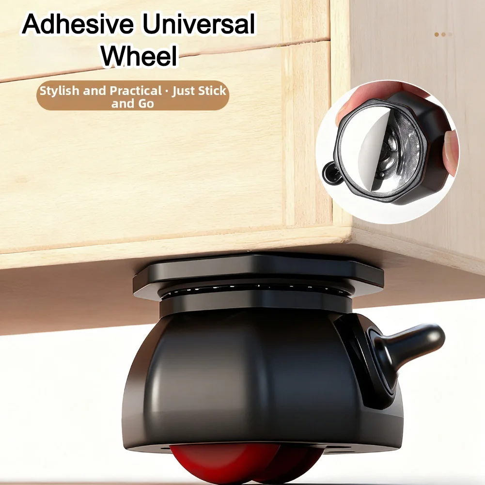 Furniture wheels set 4 pcs with brake function wear resistant and silent rotation for smooth and stable movement