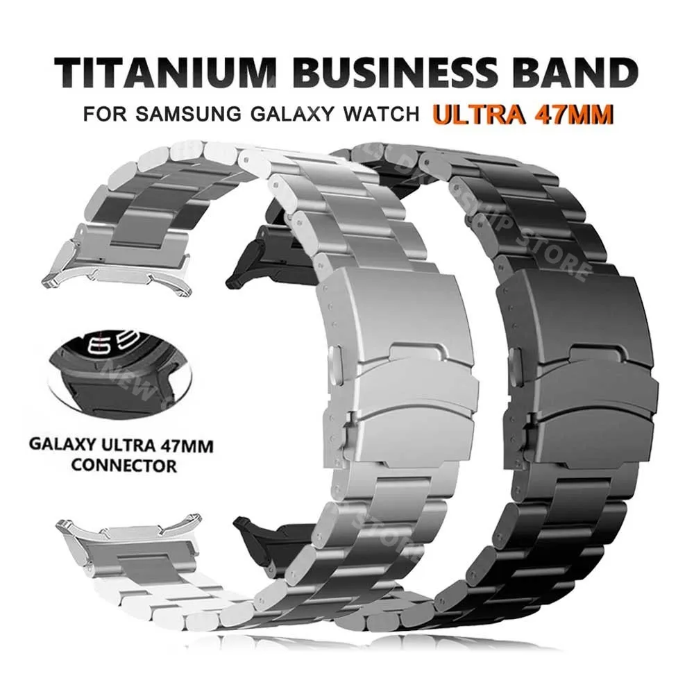 Mens Titanium Watch Band For Samsung Galaxy Watch Ultra 47mm Luxury Metal Strap Correa For SAMSUNG GALAXY ULTRA 47MM Accessories