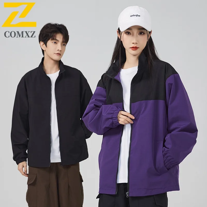 سترة COMXZ للرجال على الطراز الجبلي بياقة واقفة معطف بيسبول مقاوم للماء ومضاد للرياح للمشي في المناطق الحضرية والتنزه في الهواء الطلق ملابس الشارع 2025 #2