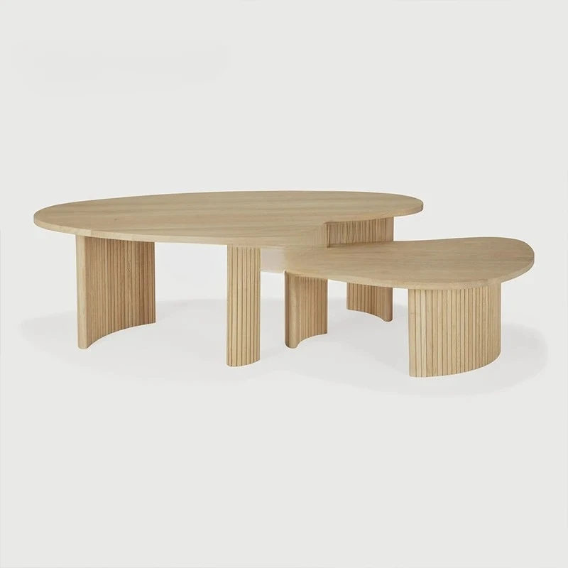 

Log color coffee table combination living room desktop storage small apartment small table cloud shape coffee table