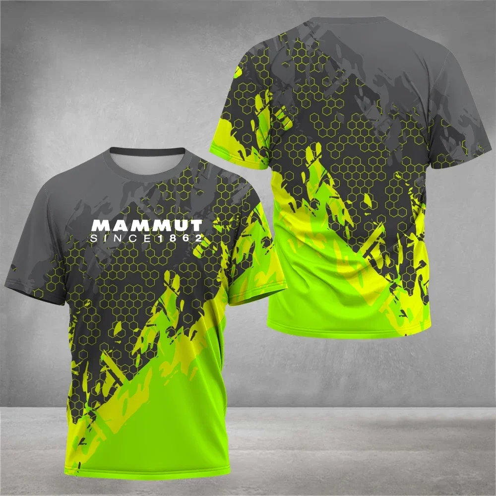 Men Hiking Outdoor T-shirt 3D Print Sport Quick-dry Breathable Rock Climbing Cross-country Running Camping Short-sleeve Team Top