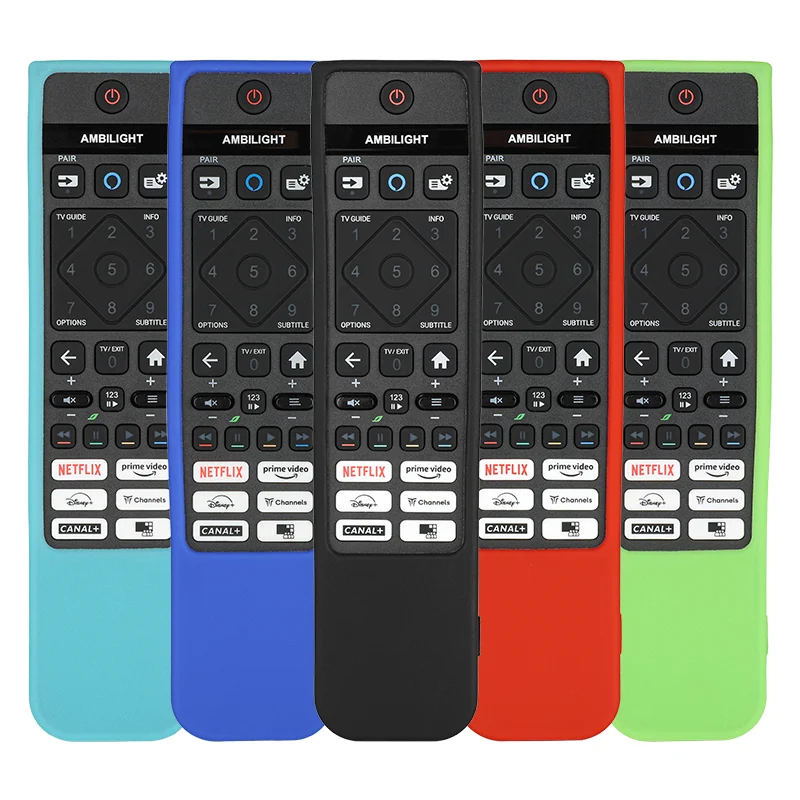 Funda de silicona para mando a distancia compatible con Philips SRC-3215-01 SRC-3215-06 SRC-3216-12 SRC-3216-06S, protección a prueba de golpes para mando a distancia de TV