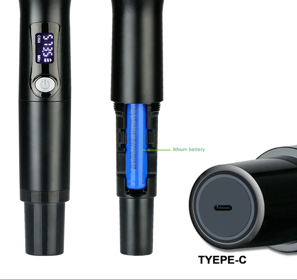 

DSP Digital Wireless Dynamic Microphone With Bluetooth XLR Connector Light-Weight For Church Conference KTV Teaching Meetings