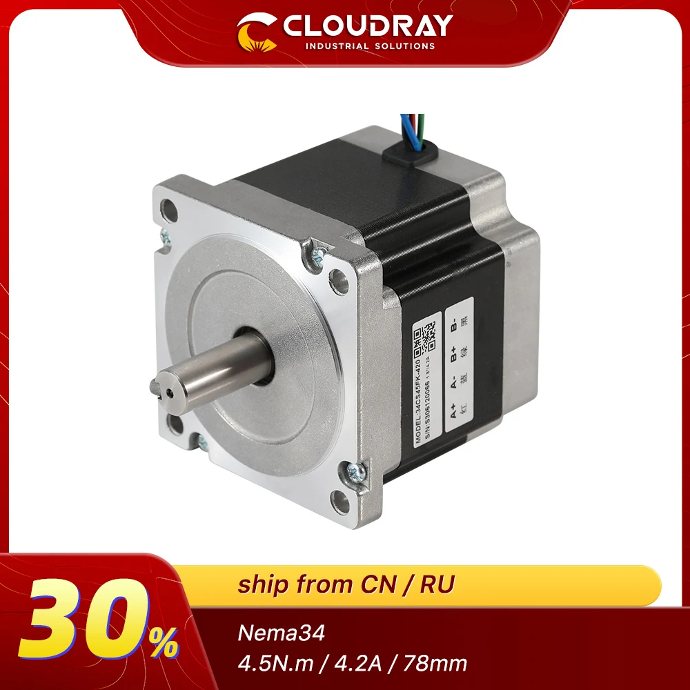 Nema 34 Stepper Motor 4.5N.m 4.2A 2 Phase（34CS45FK-420）4-lead Stepper Motor for CNC engraving milling machine high torque