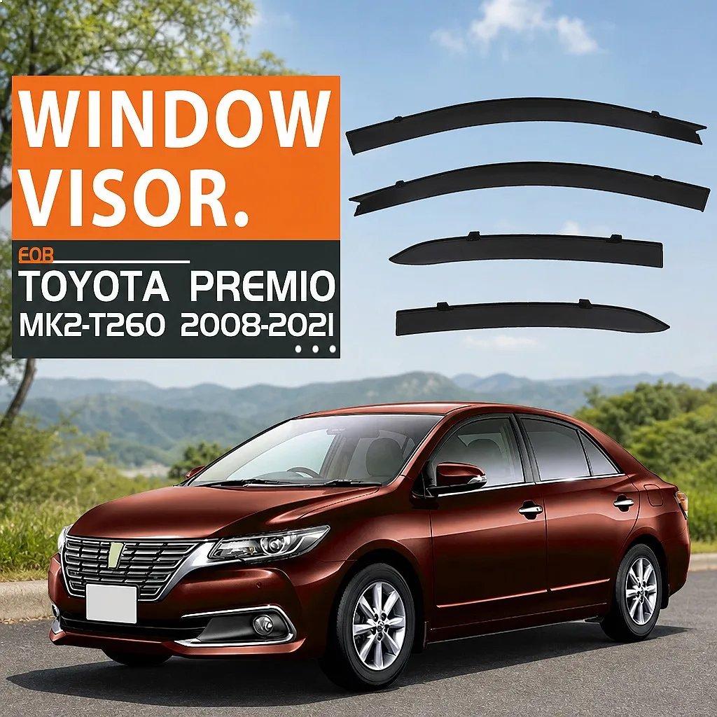 

4pcs For Toyota Premio 2001-2021 Car Window Visor Rain Sun Shade Awning Shield Auto Accessories