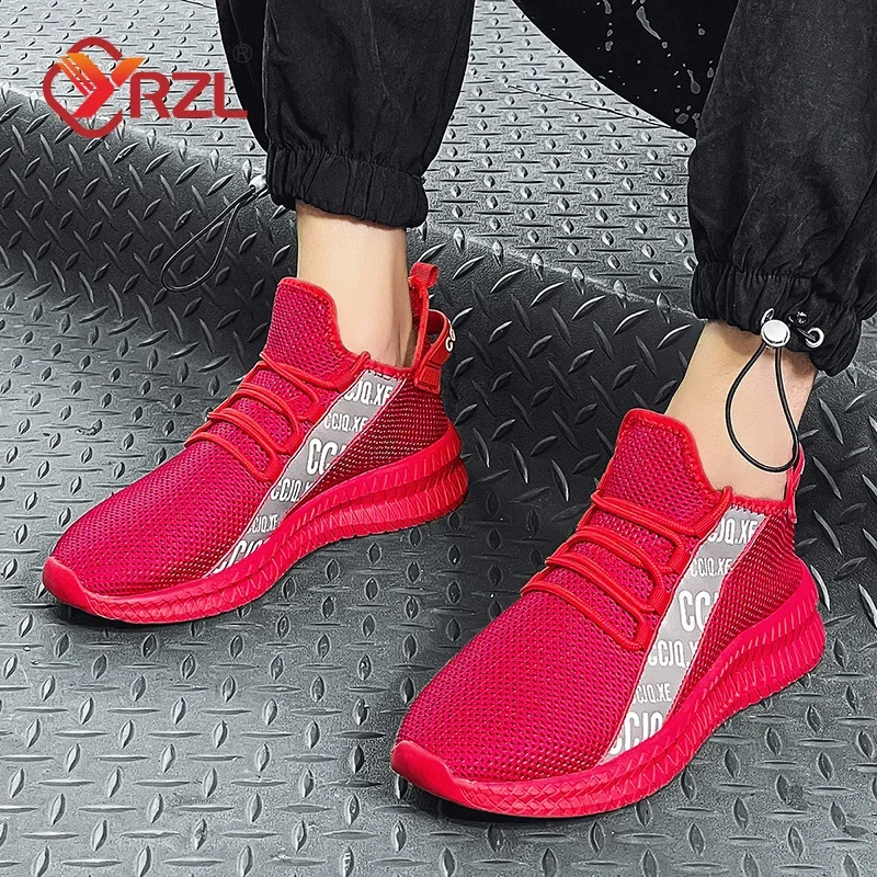 YRZL Men's Sneakers Lightweight Comfortable Breathable Sneakers Mens Casual Shoes Running Shoes for Men Anti-slip Male Sneaker