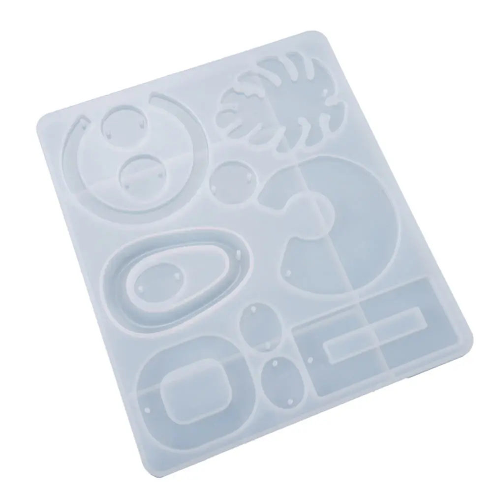 

2pcs Earring Pendant Mold Silicone DIY Jewelry Making Charms Smooth Demould Easy Clean Creative Craft Parent Child Activity