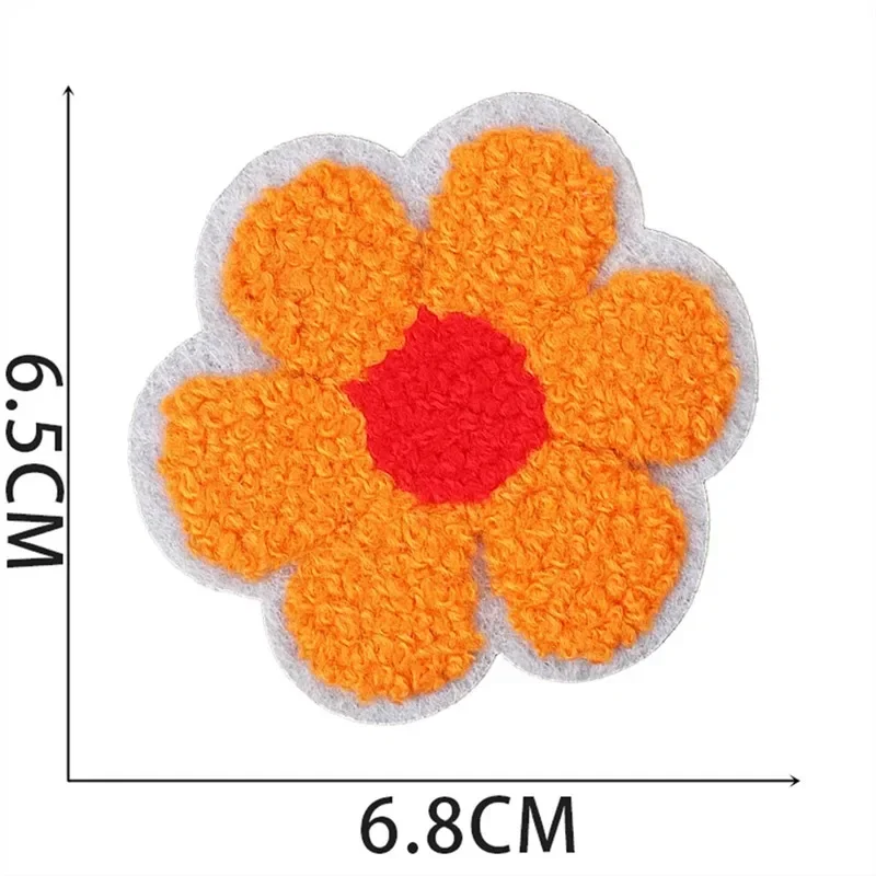 Embroidered Patch Iron On Patches for Clothing Pocket Flower Clothes Stickers Fabric Sewing Thermal Adhesive Applique Fusible