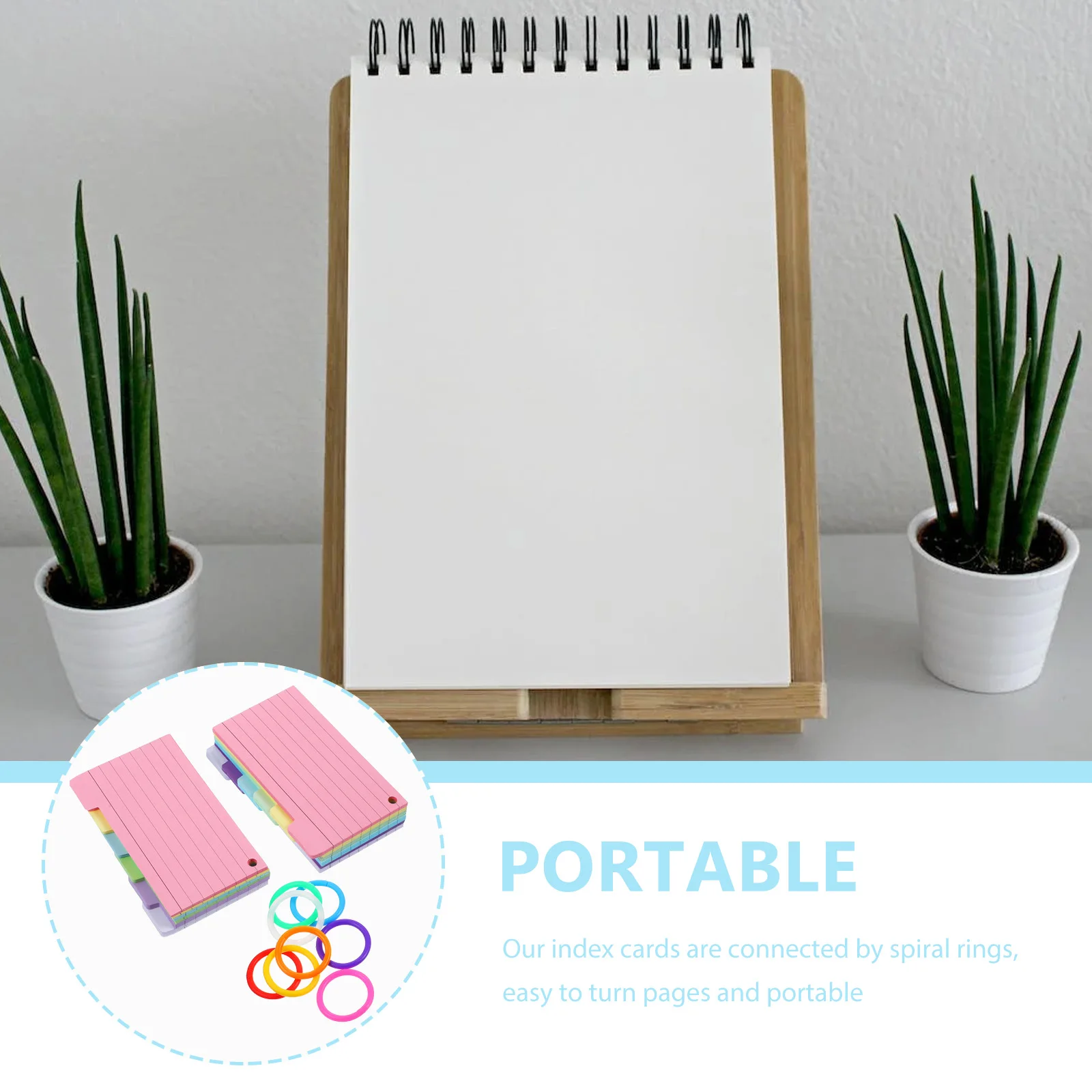 

Six 300 Sheets Index Cards Spiral Notebooks Lined Memo Pads Student Note Taking Flash Cards Study Aids Small Notepads