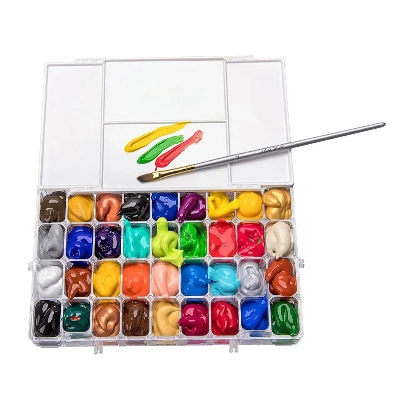 36 Grids Watercolor Moisturizing Painting Palette Leakproof Paint Palette Storage Box Stationery Drawing Supplies