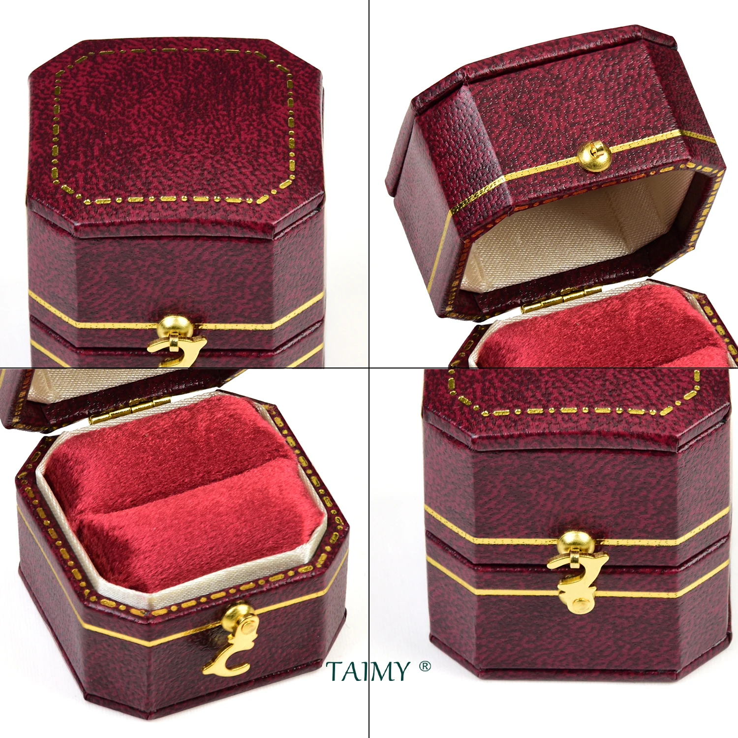 TAIMY Vintage Ring Box Handcrafted Wedding Antique Ring Box lassical Victorian Style Decor Mini Jewelry Box Ring Storage Case