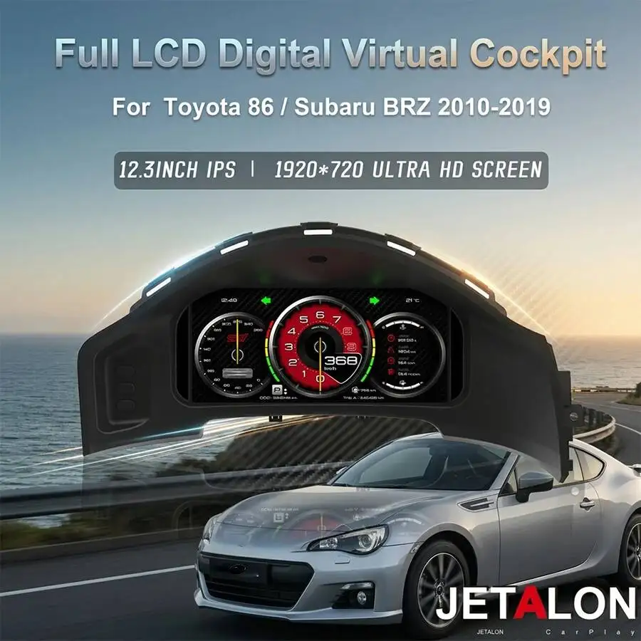 For Toyota 86 For Subaru BRZ 2016-2019 LCD Instrument Panel Dashboard Cluster Gps Speedometer Virtual Cockpit Tachometer Clock