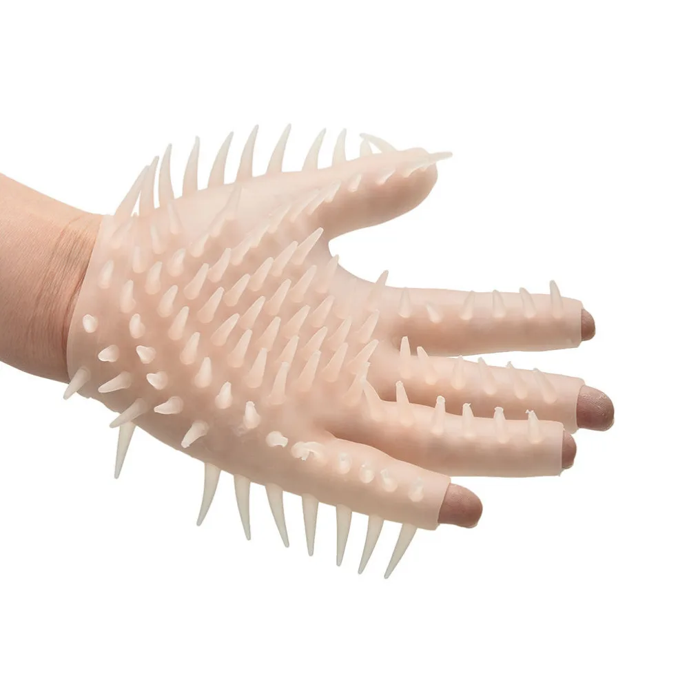 Sauna Massage Masturbation Glove TPE Soft Rubber Skin Friendly Breathable Finger Glove Sexual Products