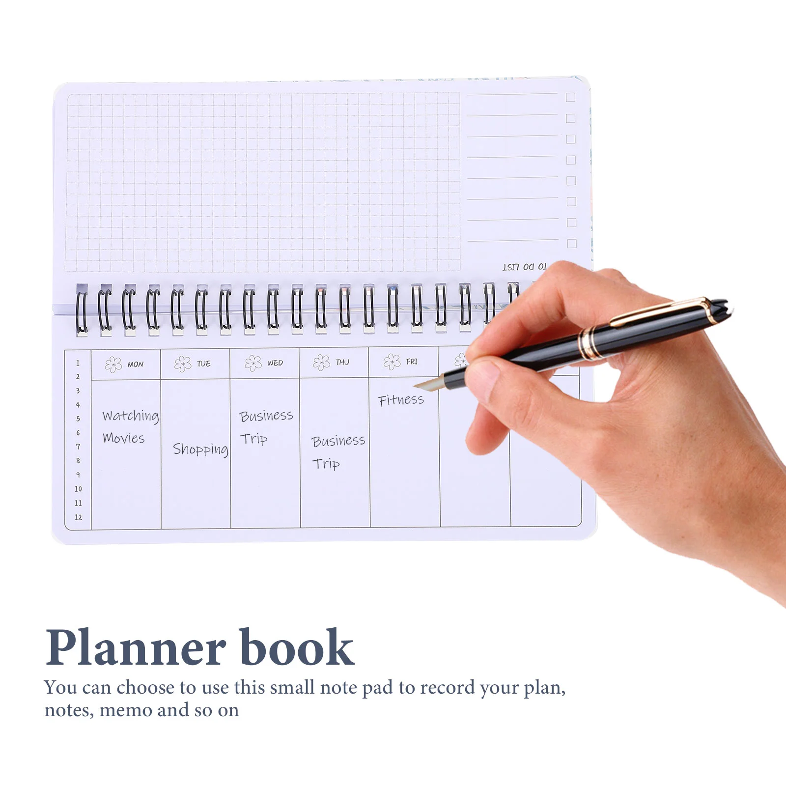 دفتر ملاحظات محمول قابل للتمزيق أسبوعيًا (مخطط جارلاند) دفاتر ملاحظات للعمل للملصقات الورقية مذكرة الطالب